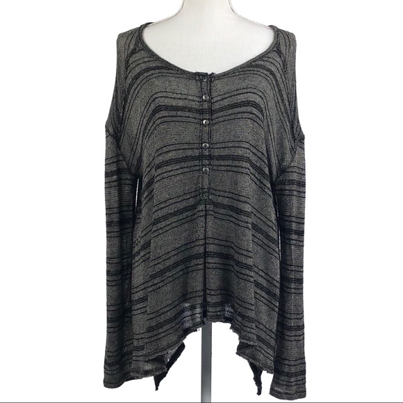 *SOLD* FREE PEOPLE | We the Free Striped Henley - Picture 2 of 6